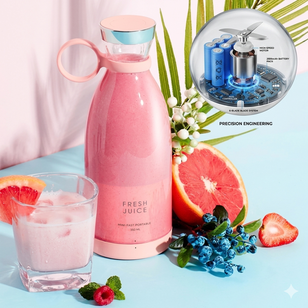 Portable Mini Blender - Fresh Juice 350ml