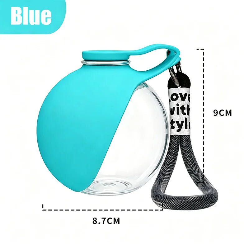 2-in-1 Portable Dog Water Bottle for Small Dogs - Leak-Proof & Compact Dog Travel Water Bottle -Plastic Bottle & Silicon