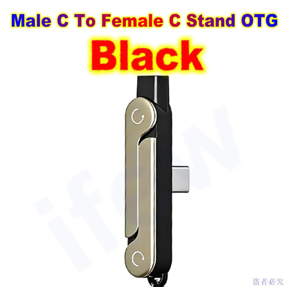USB Type C Flat Charger Charging Cable C Kick Cable Stand Invisible Support Foldable Phone Holder 240W Charge Bracket For iPhone