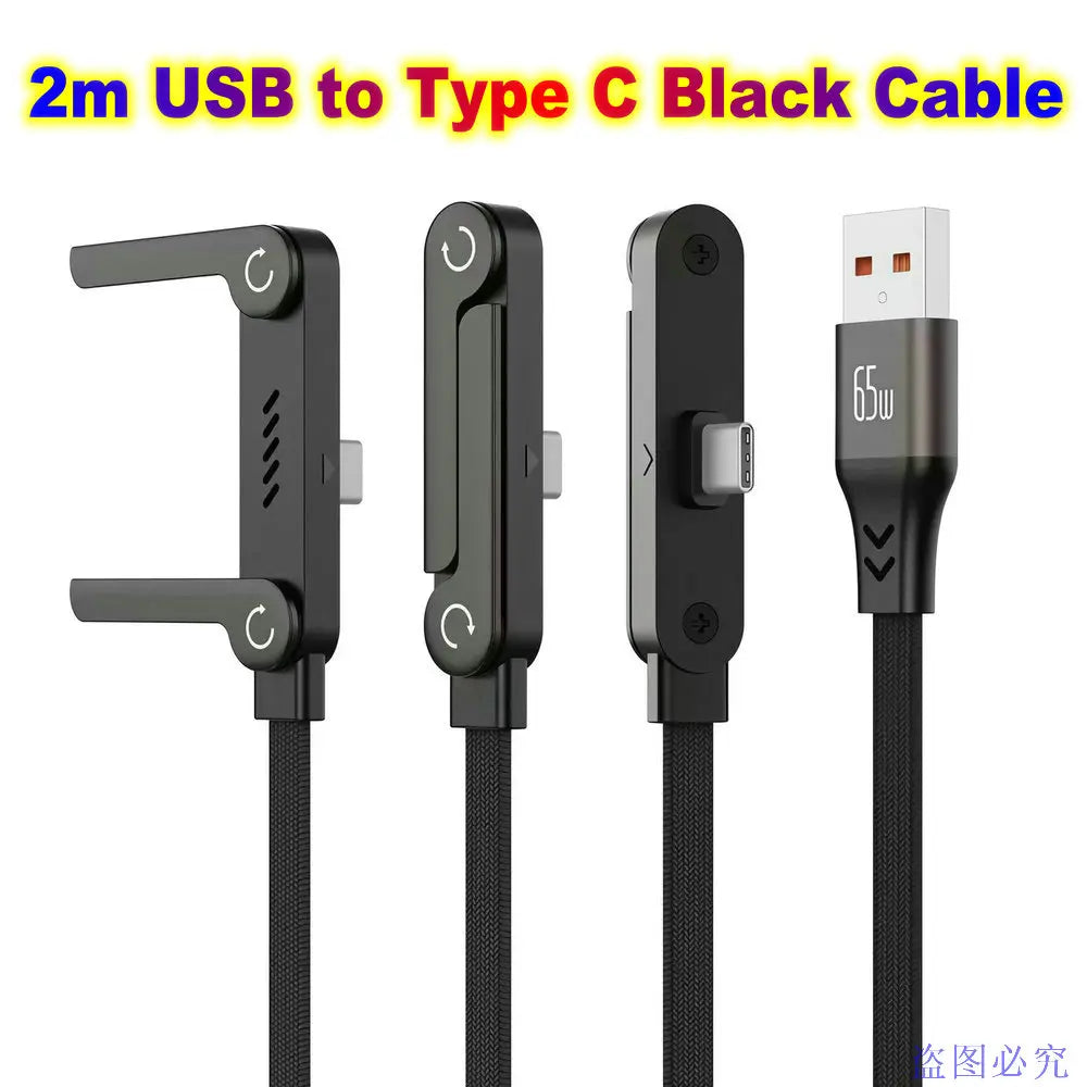 USB Type C Flat Charger Charging Cable C Kick Cable Stand Invisible Support Foldable Phone Holder 240W Charge Bracket For iPhone