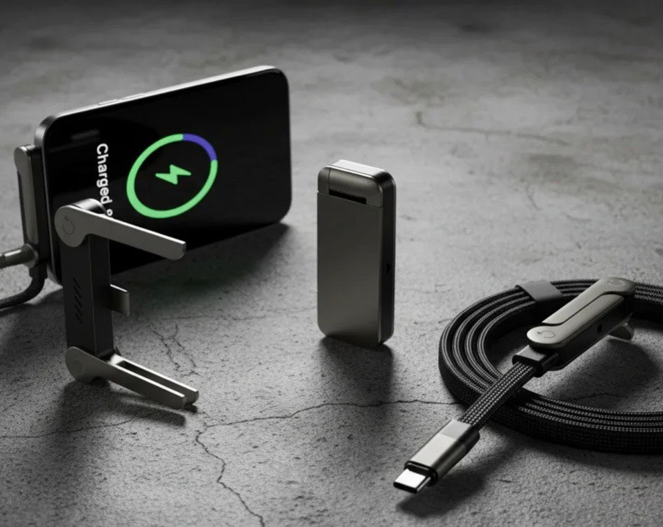 USB Type C Flat Charger Charging Cable C Kick Cable Stand Invisible Support Foldable Phone Holder 240W Charge Bracket For iPhone