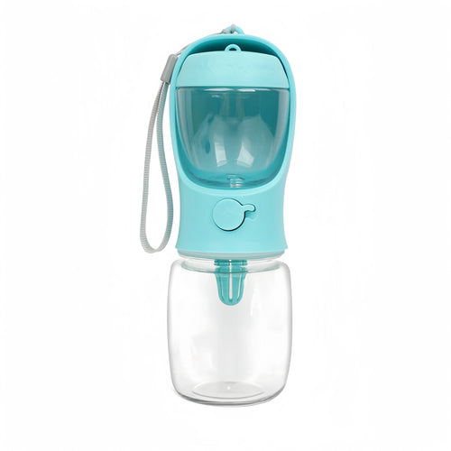 This 2-in-1 water bottle can be used for drinking water or storing snacks.
